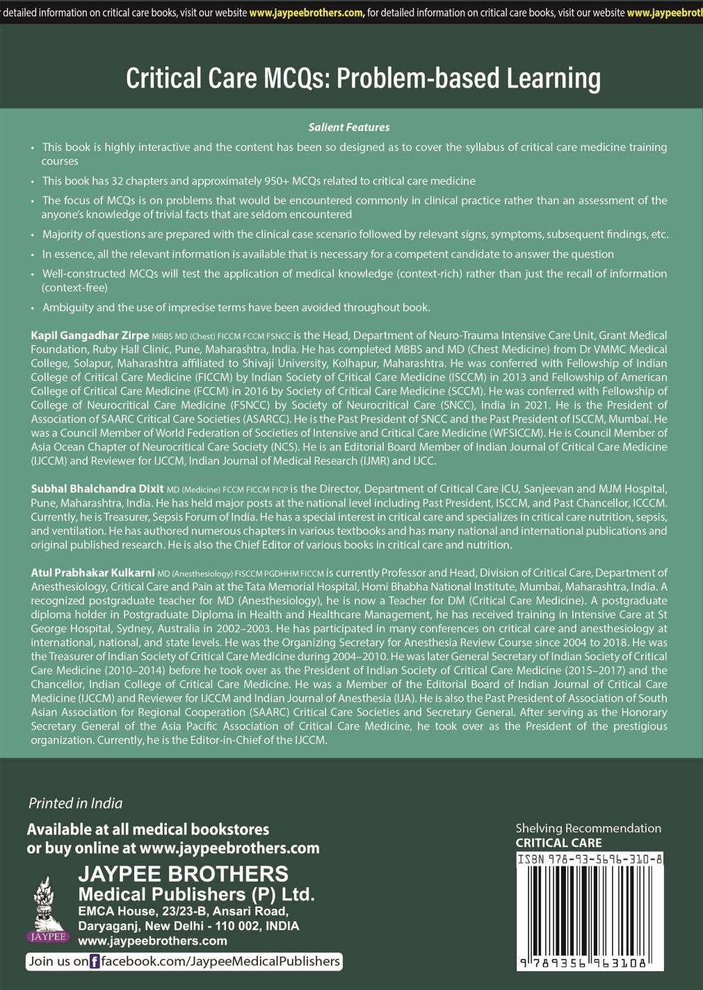 Critical Care MCQs: Problem-based Learning