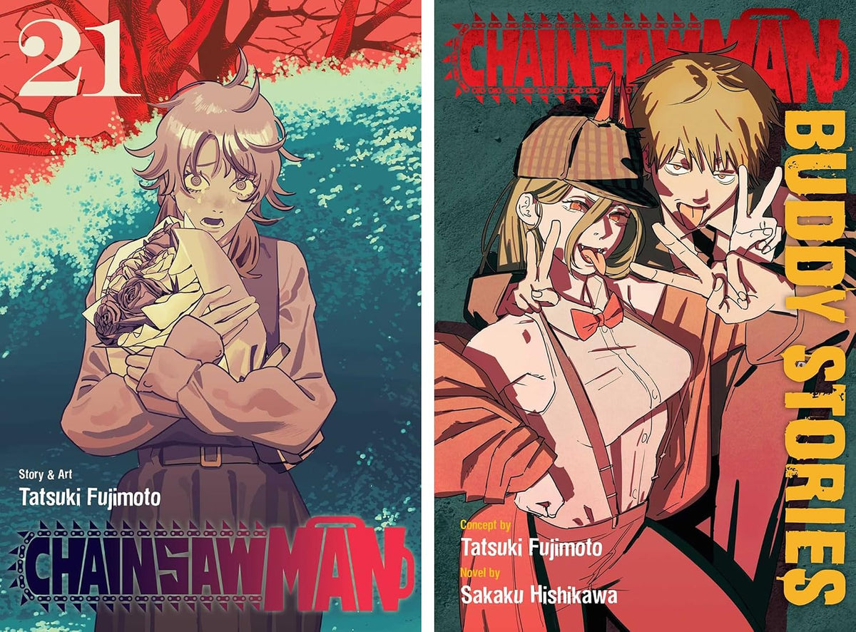 Chainsaw Man Complete Collection (Vol. 1-21 + Buddy Stories), Manga Series Set by Tatsuki Fujimoto (